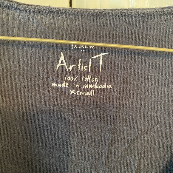 J. Crew Artist T woman’s size xs dark gray top - Picture 3 of 3
